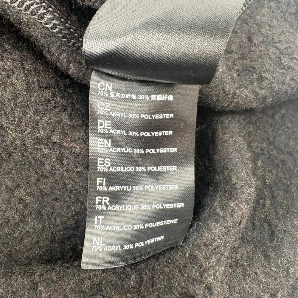 KUHL Mens Black Quarter Zip Fleece Pullover Small Contrast Stitching RN 108846
